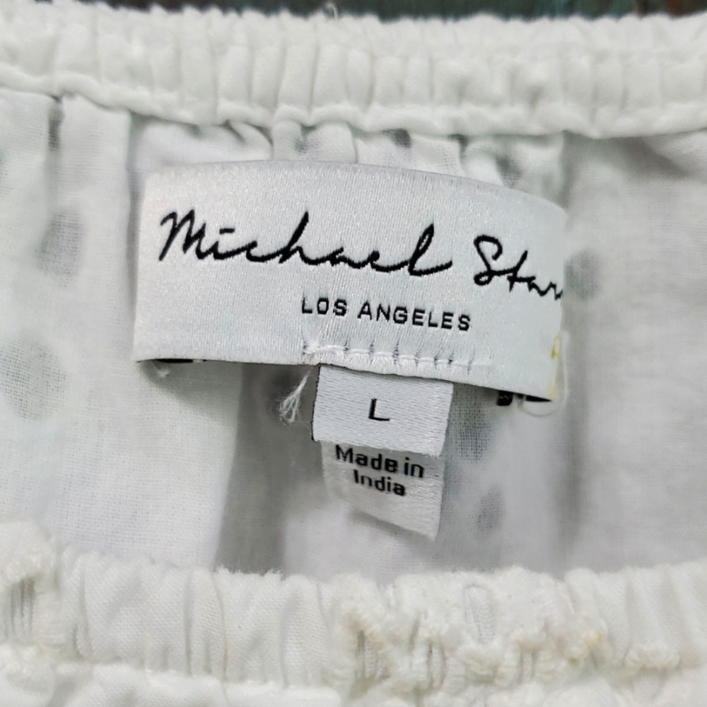 MICHAEL STARS Alessandra Off-Shoulder Eyelet Dress, Size Large, NWOT - Picture 8 of 12
